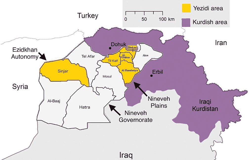 Present day Ezidkhan, the Yezidi Nation