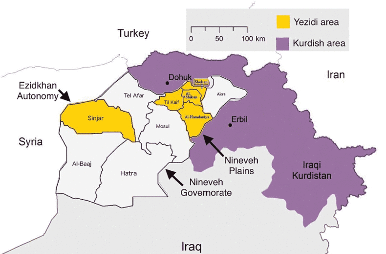 Present day Ezidkhan, the Yezidi Nation