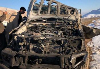 TURKISH missiles struck two cars in the Yazidi town of Shengal in northern Iraq on 21 Jan 2022.